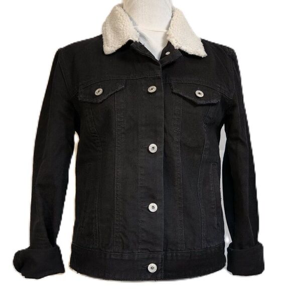 Vanilla Star Black Denim Jean Jacket Medium - Picture 9 of 9